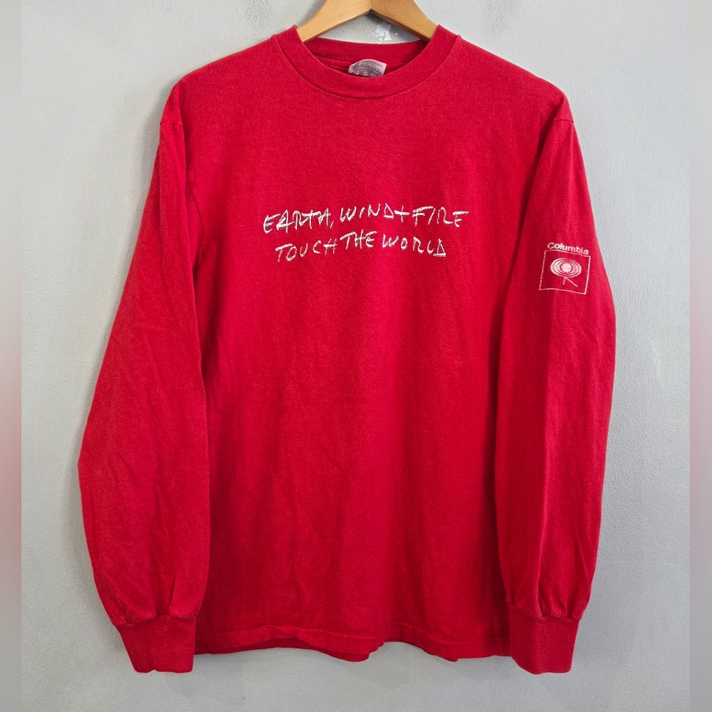 Vintage 1988 Earth Wind & Fire Touch The World Tour Band Shirt Columbia Large